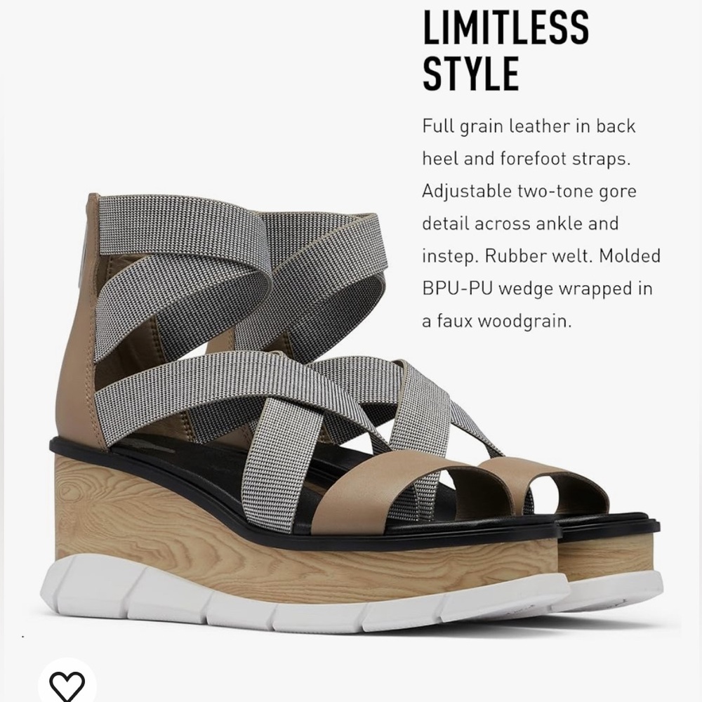 Sorel Women's Platform Sandals - Gray and Tan lowest price - Picture 10 of 15